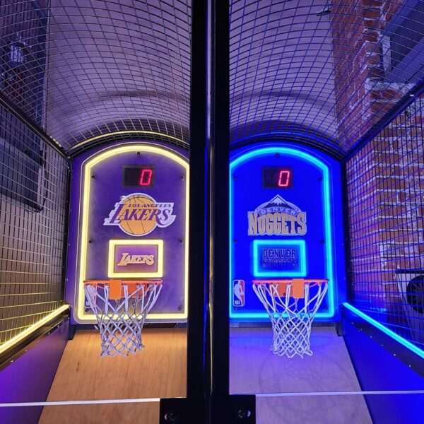 lakers and nuggets basketball arcade game